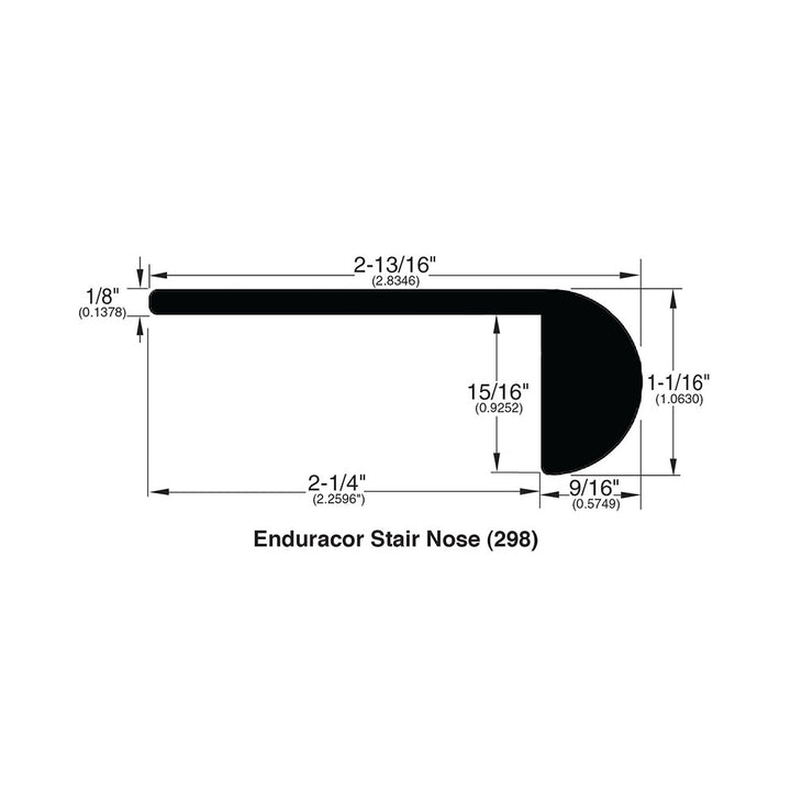 Vinyl Moldings - Affluent - Coffee — Flush Stair Nose