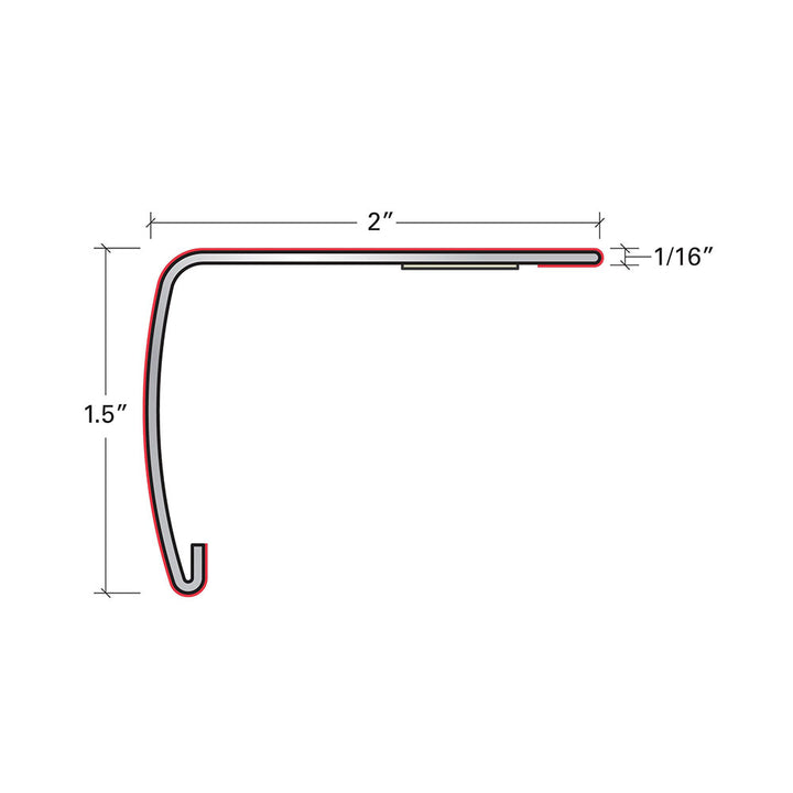 Vinyl Moldings - Coal Harbor - Chard — Overlap Stair Nose