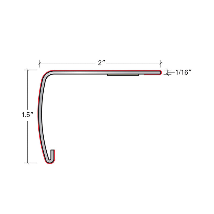 Vinyl Moldings - Coal Harbor - Lavaux — Overlap Stair Nose