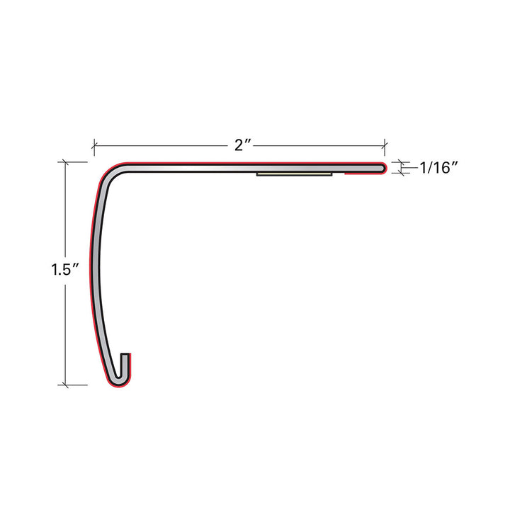 Vinyl Moldings - Coal Harbor - Marques — Overlap Stair Nose