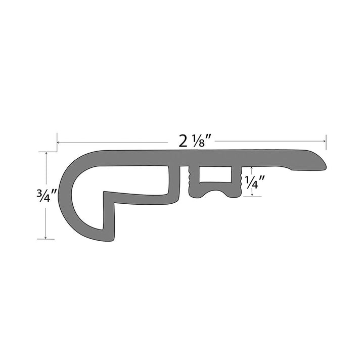 Vinyl Moldings - Contemporary Collection - Cherry — Overlap Stair Nose