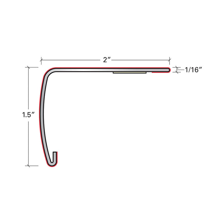 Vinyl Moldings - Dominant - Henderson — Overlap Stair Nose