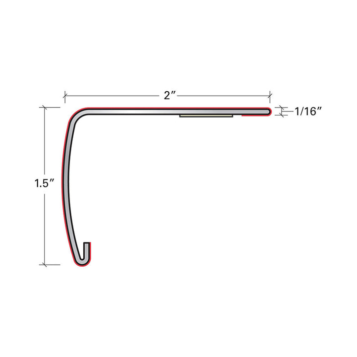 Vinyl Moldings - Dominant - Juscelino — Overlap Stair Nose