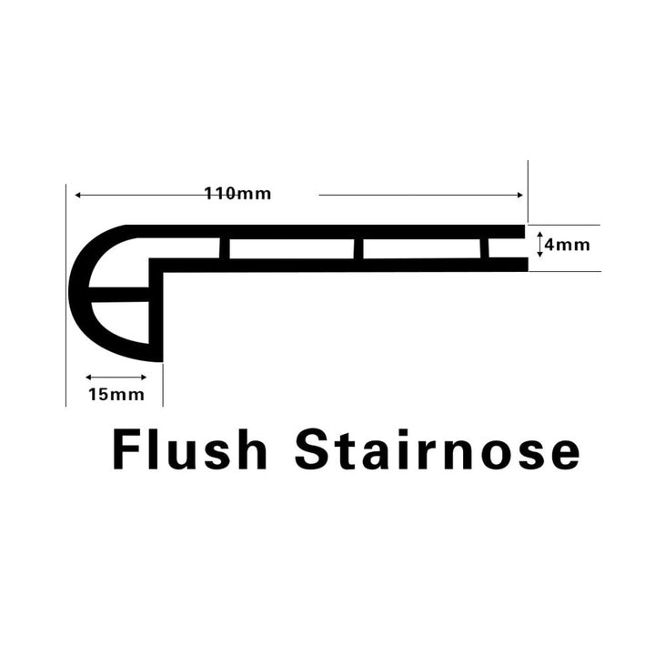 Vinyl Moldings - Elevation Collection - Danxia — Flush Stair Nose