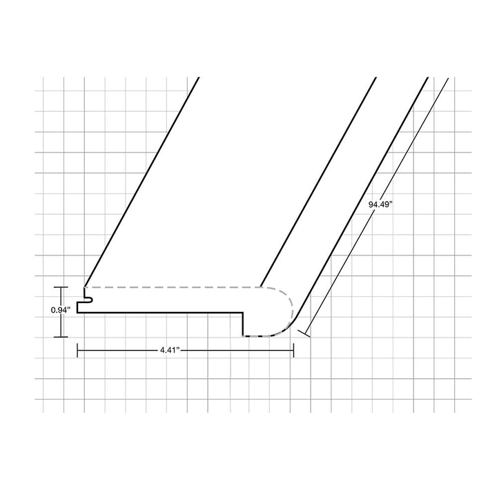 Vinyl Moldings - Gradient Collection - Ampera — Flush Stair Nose