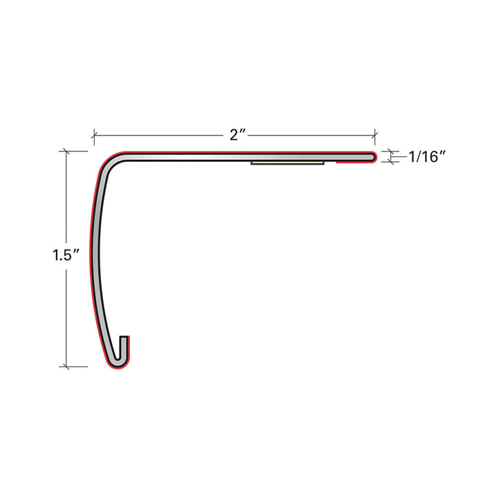 Vinyl Moldings - Vigorous - Medgel — Overlap Stair Nose