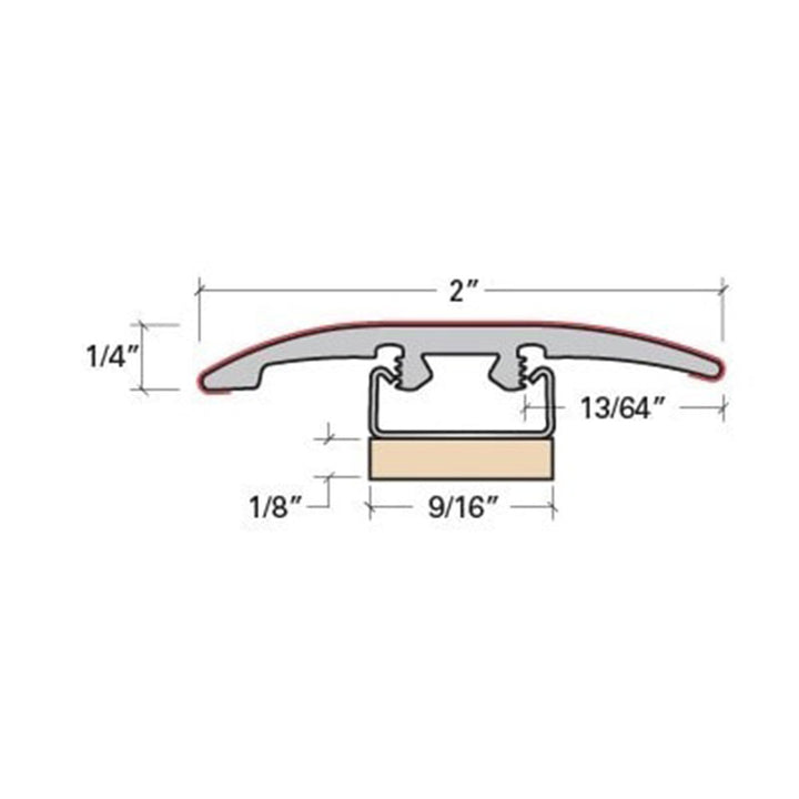 Vinyl Moldings - Vigorous - Rollright — 3-in-1: Reducer, T-Molding, End Cap