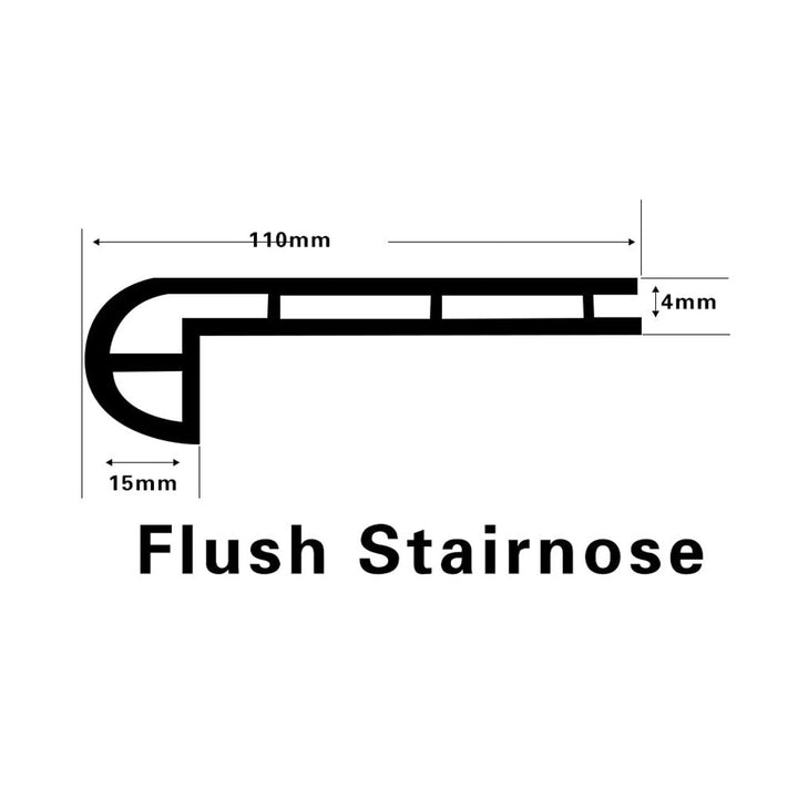 Vinyl Moldings - XL Peaks Collection - Sprite — Flush Stair Nose