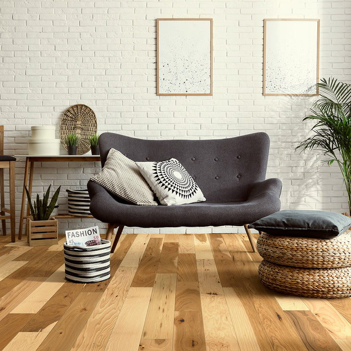 Prefinished Hickory Natural Finish Hardwood Flooring — 3.25"
