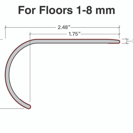 Vinyl Moldings - Yellowknife - Midnight in Round Overlap Stair Nose