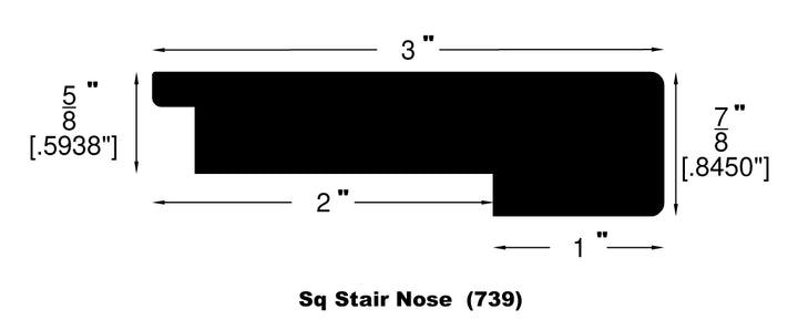 Engineered Hardwood Moldings - Grand Width - Bourbon Oak — Square Stair Nose