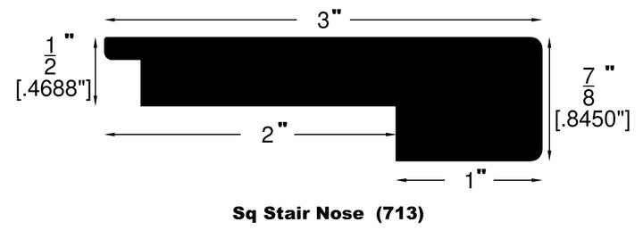 Engineered Hardwood Moldings - Westport - Driftwood — Square Stair Nose