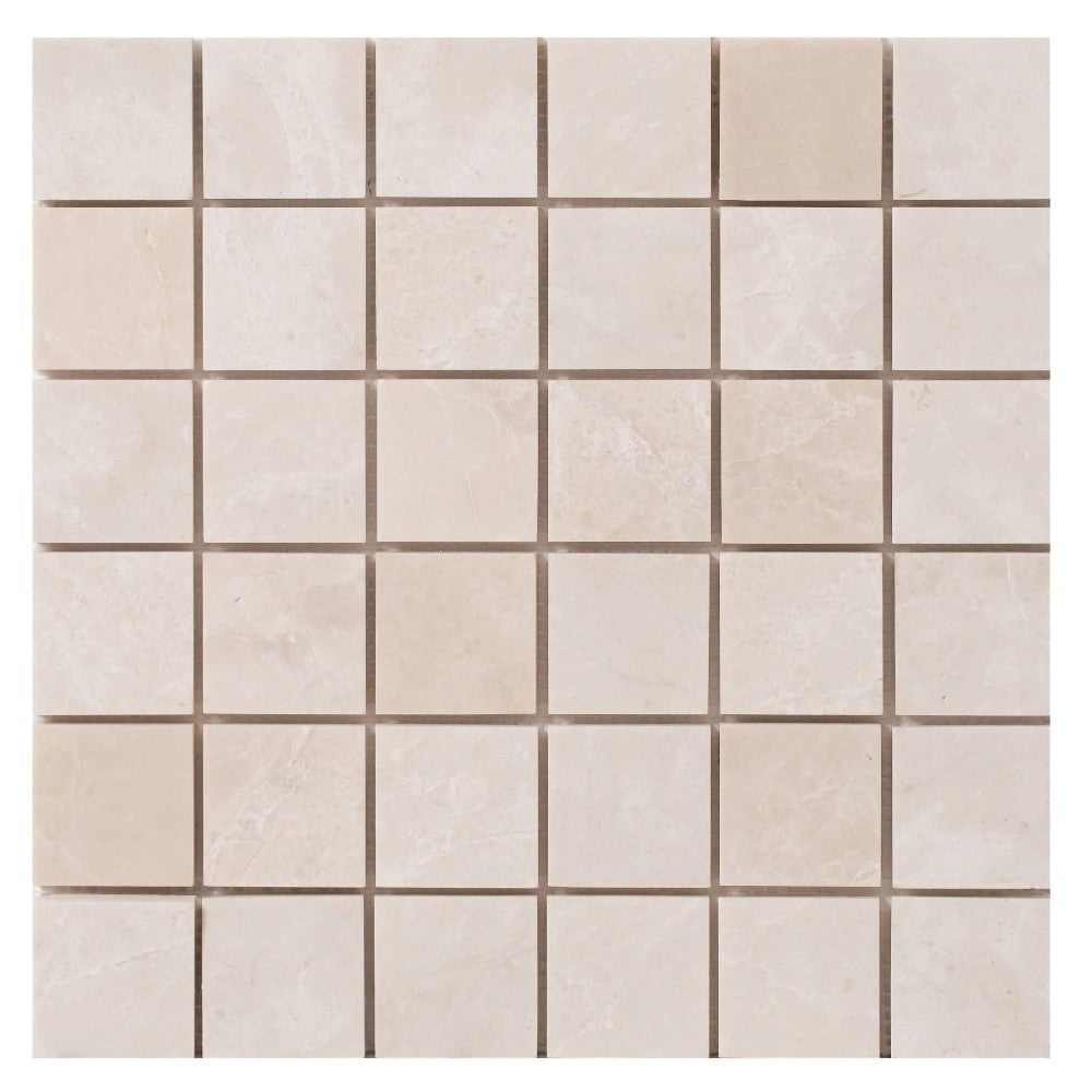 Vanilla Beige Marble - Mesh Mosaic Tile Collection