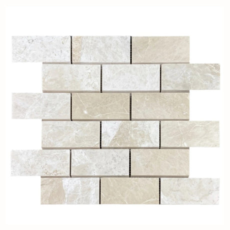 Vanilla Beige Marble - Mesh Mosaic Tile Collection